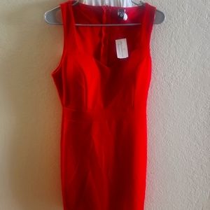 Windsor Hot Red Mini Dress Size # LARGE (Medium) It says Large on tag though!